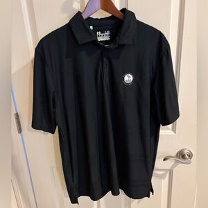 Men’s Pebble Beach Under Armour Black Polo Golf Shirt Large